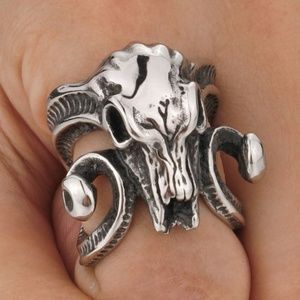 Stainless Steel ram skull